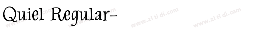 Quiel Regular字体转换